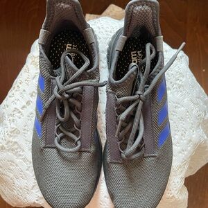 Adidas Gray and Blue Cloudform Comfort Athletic Sneakers 7 1/2 Men